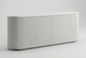White rounded fluted sideboard
