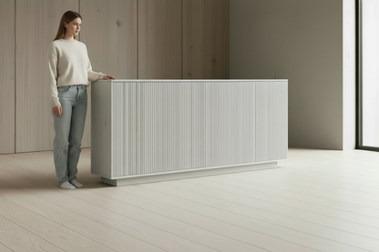 White-washed oak height reference