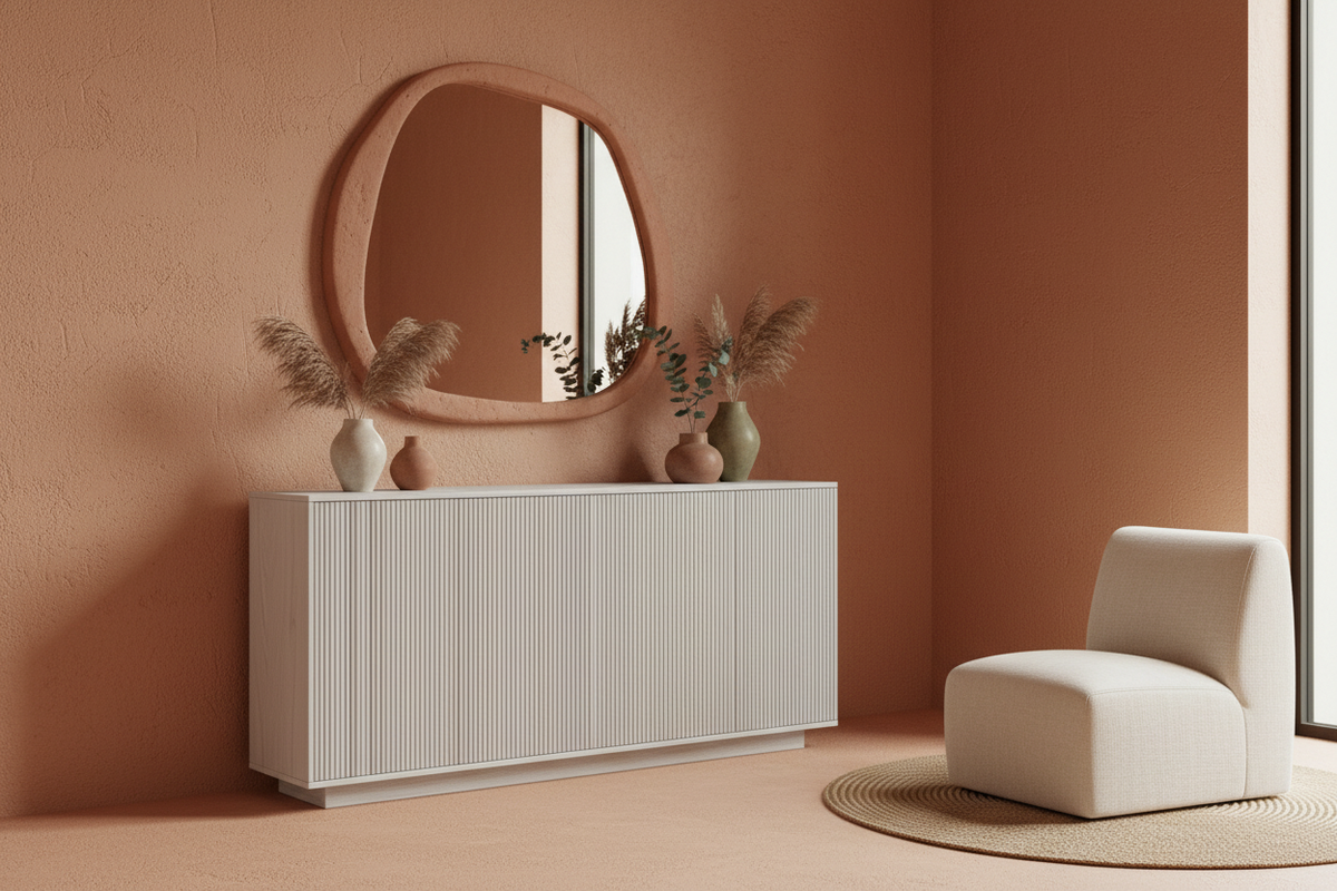 White-washed oak terracotta lifestyle